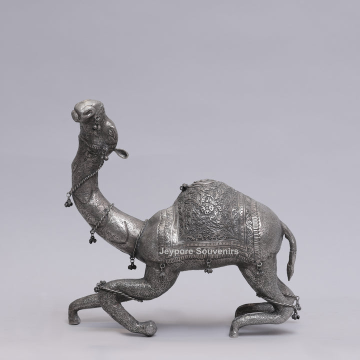 Antique German Silver Handcrafted Royal Camel Statue