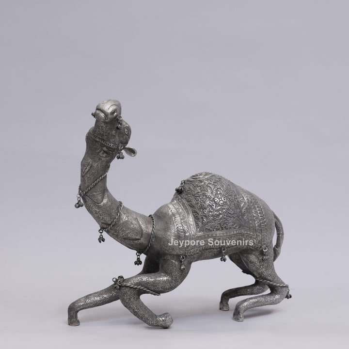 Antique German Silver Handcrafted Royal Camel Statue