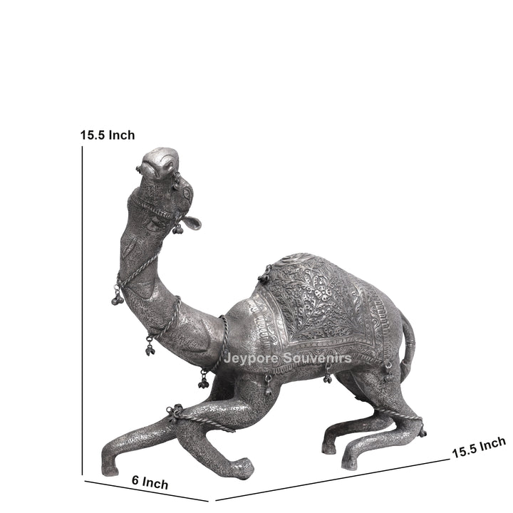 Antique German Silver Handcrafted Royal Camel Statue