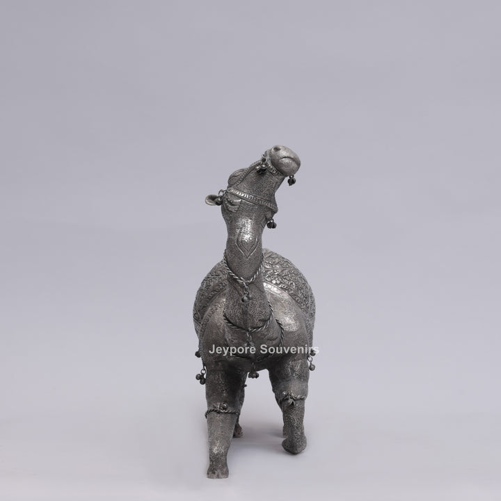 Antique German Silver Handcrafted Royal Camel Statue