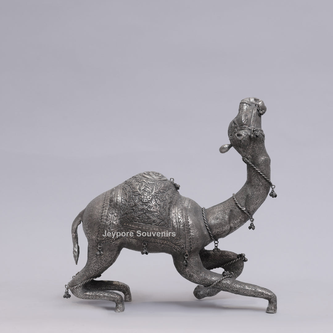Antique German Silver Handcrafted Royal Camel Statue