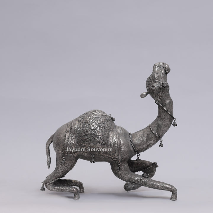 Antique German Silver Handcrafted Royal Camel Statue