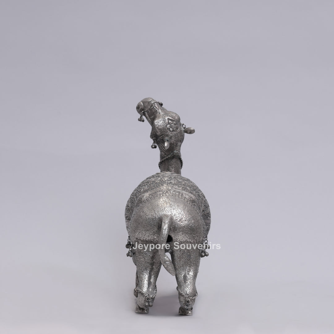 Antique German Silver Handcrafted Royal Camel Statue