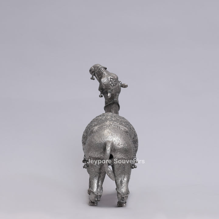Antique German Silver Handcrafted Royal Camel Statue