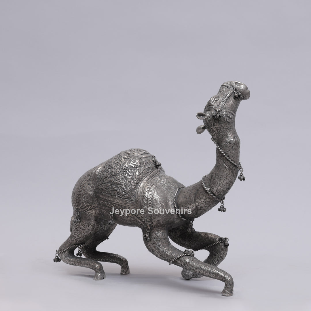 Antique German Silver Handcrafted Royal Camel Statue