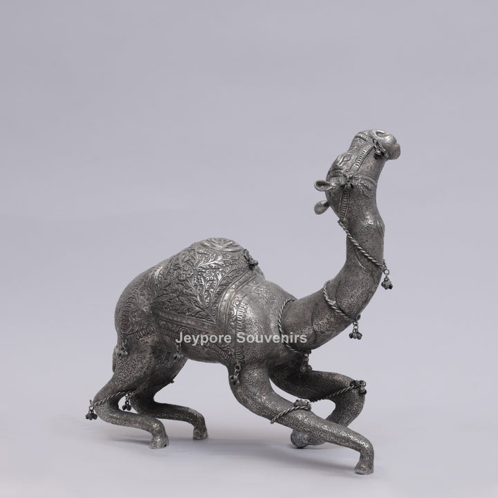 Antique German Silver Handcrafted Royal Camel Statue