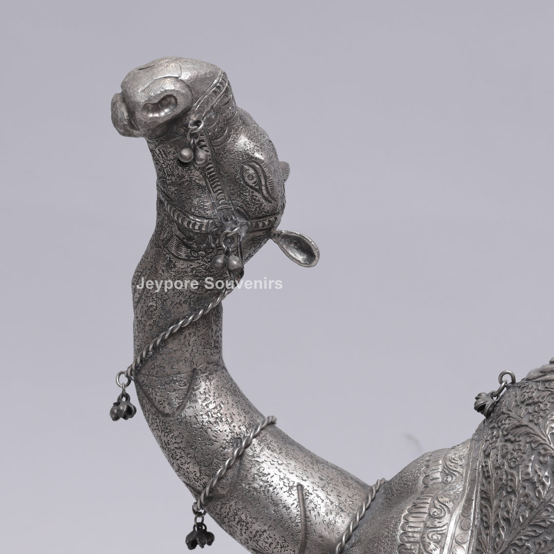 Antique German Silver Handcrafted Royal Camel Statue