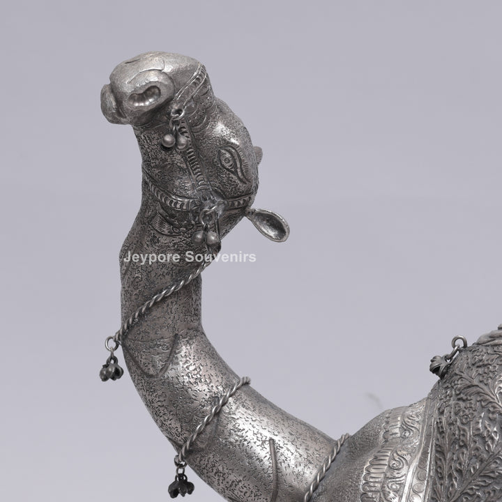 Antique German Silver Handcrafted Royal Camel Statue