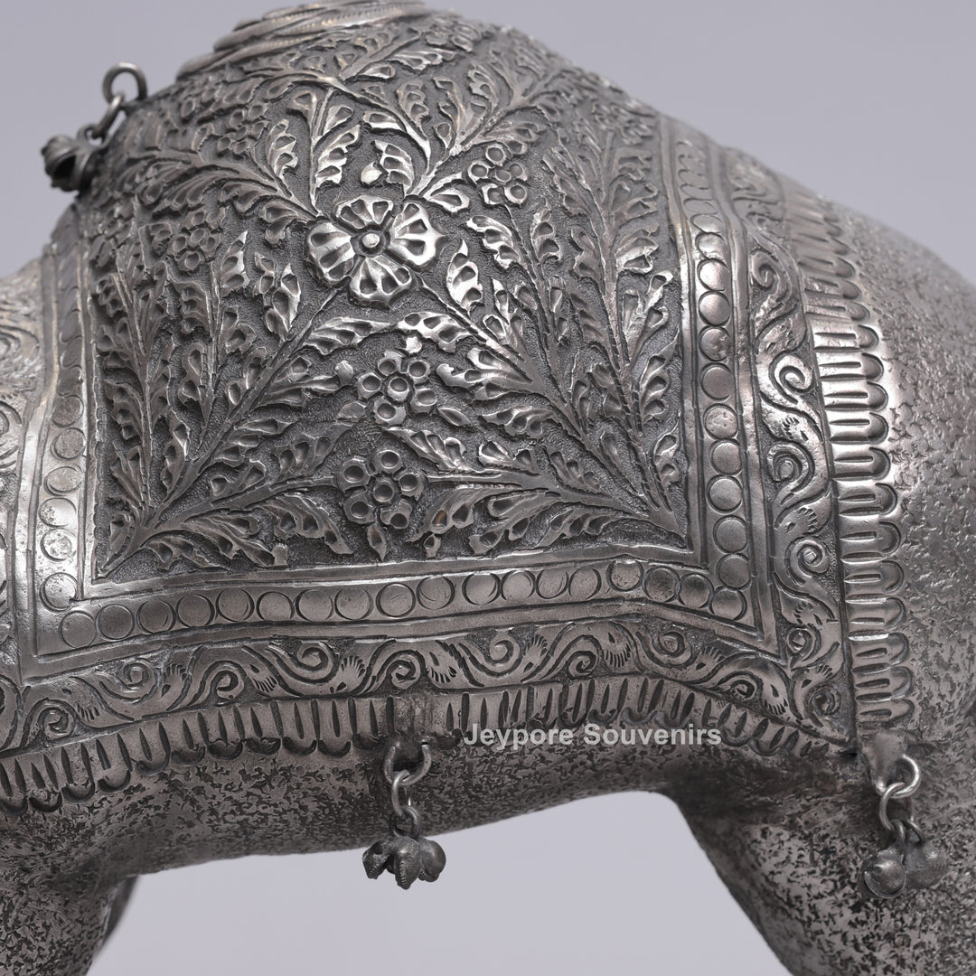 Antique German Silver Handcrafted Royal Camel Statue