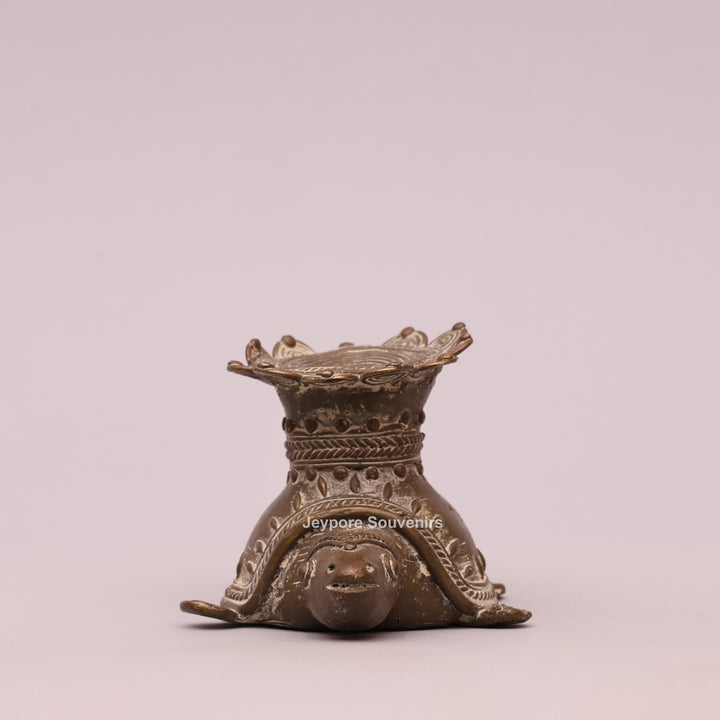 Handcrafted Dhokra Brass turtle sculpture