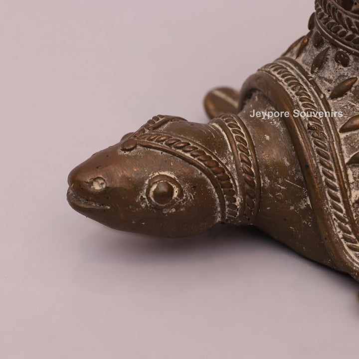 Handcrafted Dhokra Brass turtle sculpture