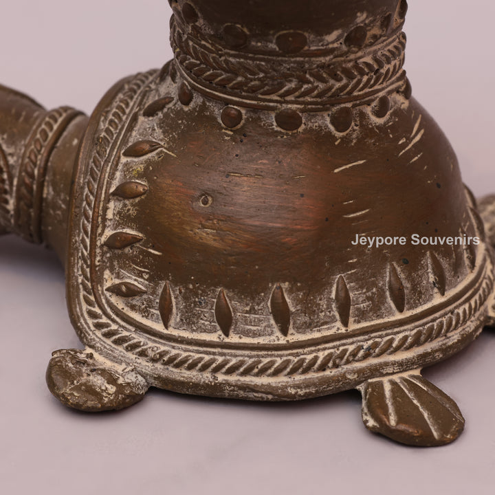 Handcrafted Dhokra Brass turtle sculpture