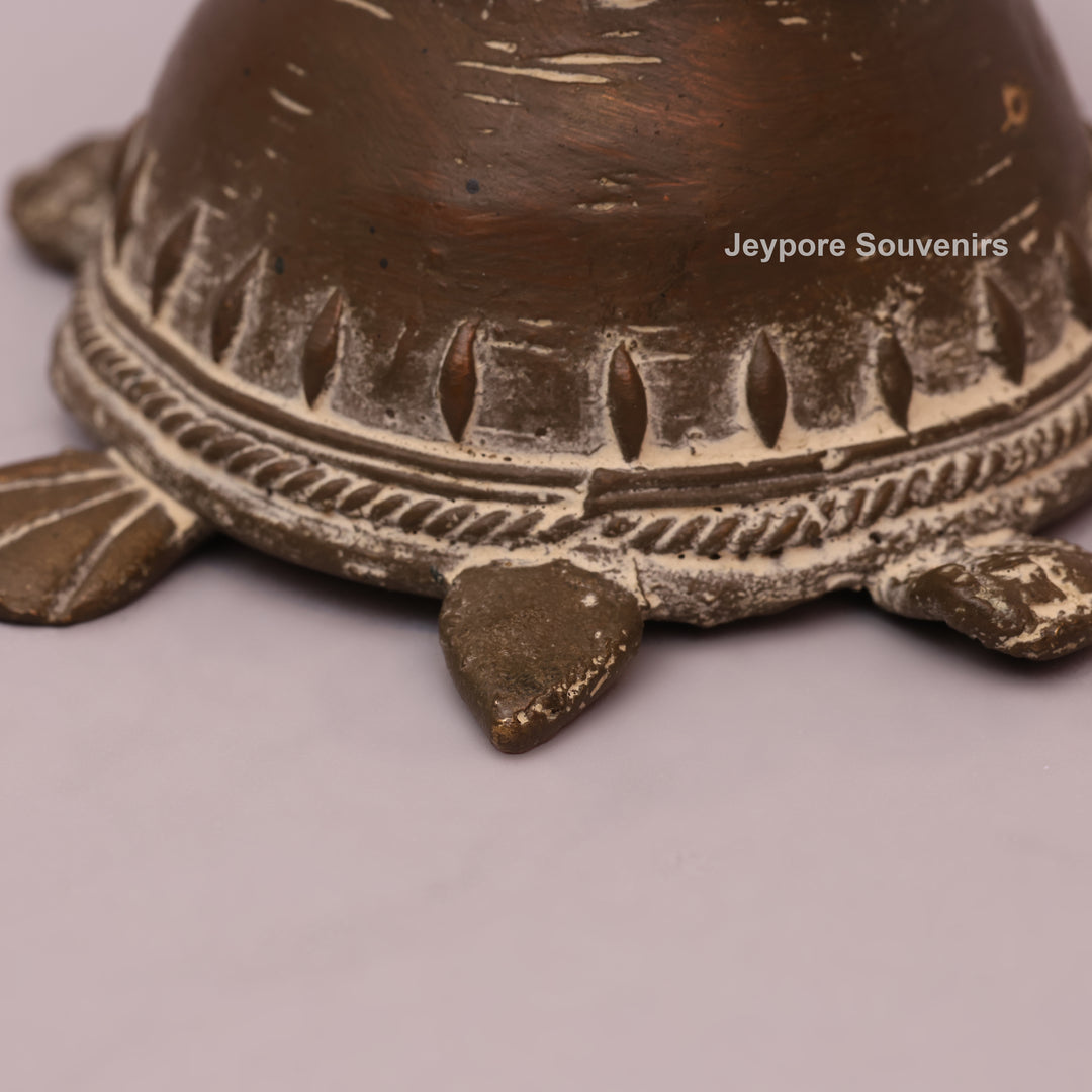 Handcrafted Dhokra Brass turtle sculpture