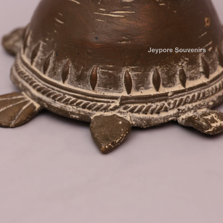 Handcrafted Dhokra Brass turtle sculpture