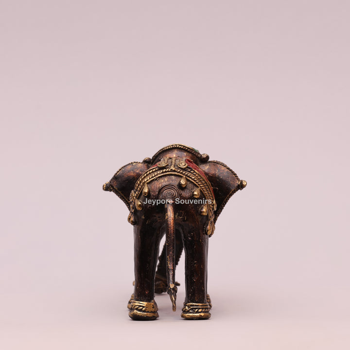 Antique Dhokra Art Decorative Elephant Brass Statue