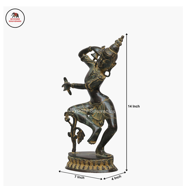 Traditional Indian Brass Dancing Dakini Statue