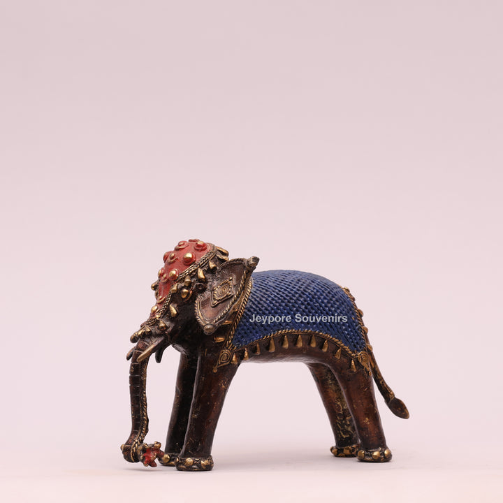 Handcrafted Dhokra Art Brass Elephant Sculpture