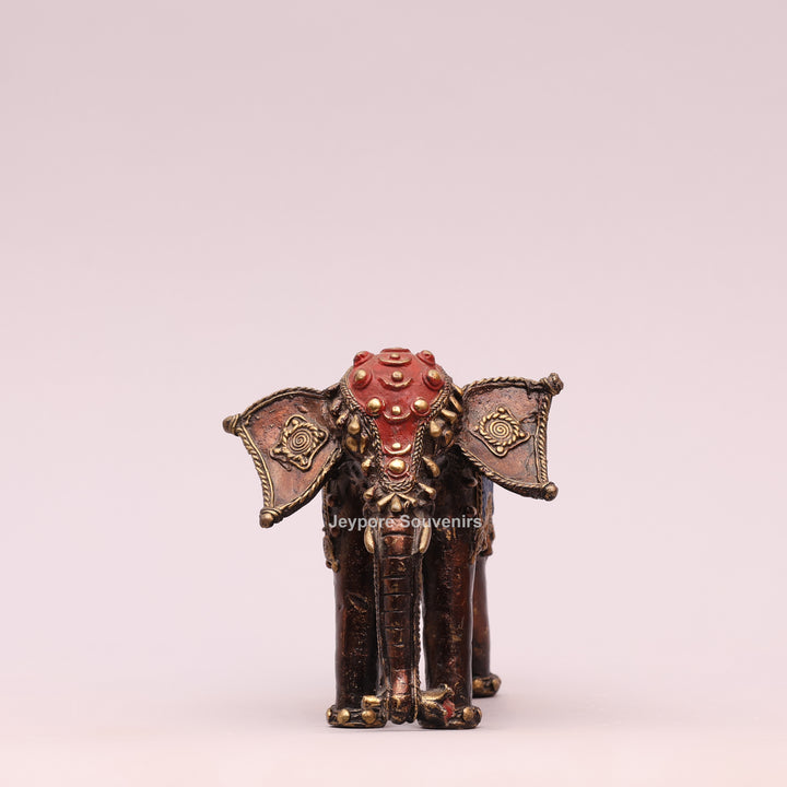 Handcrafted Dhokra Art Brass Elephant Sculpture