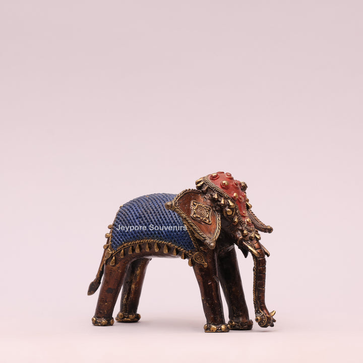 Handcrafted Dhokra Art Brass Elephant Sculpture