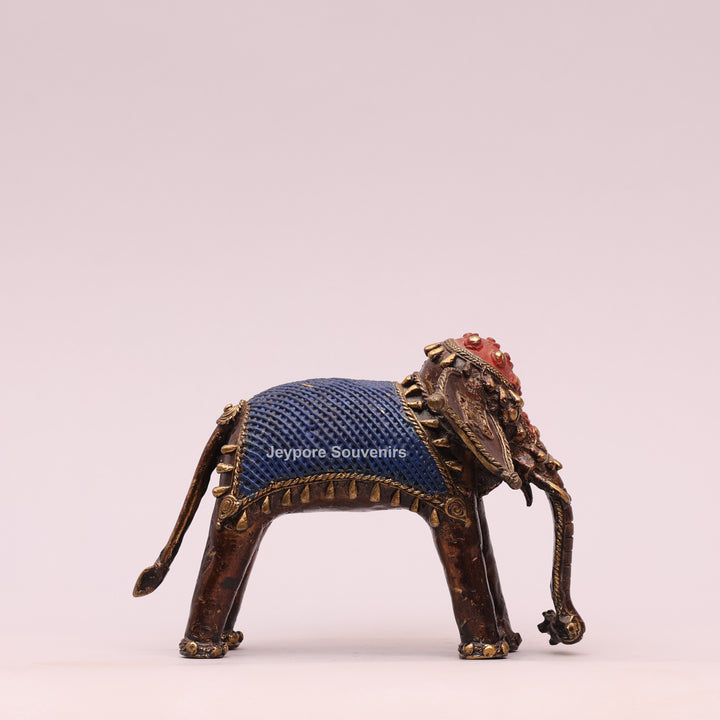 Handcrafted Dhokra Art Brass Elephant Sculpture