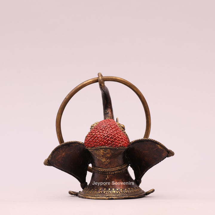 Brass Elephant Head Sculpture Dhokra Art