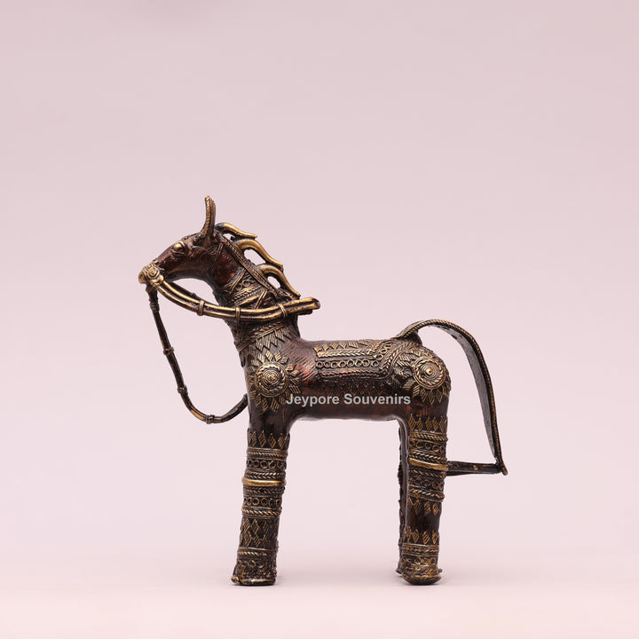Handcrafted Decorative Horse Brass statue | Dhokra Art
