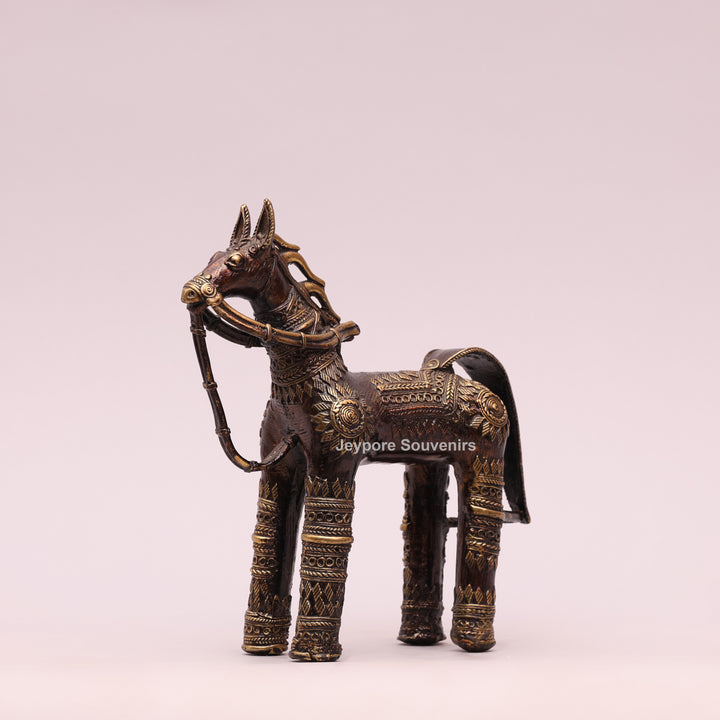 Handcrafted Decorative Horse Brass statue | Dhokra Art