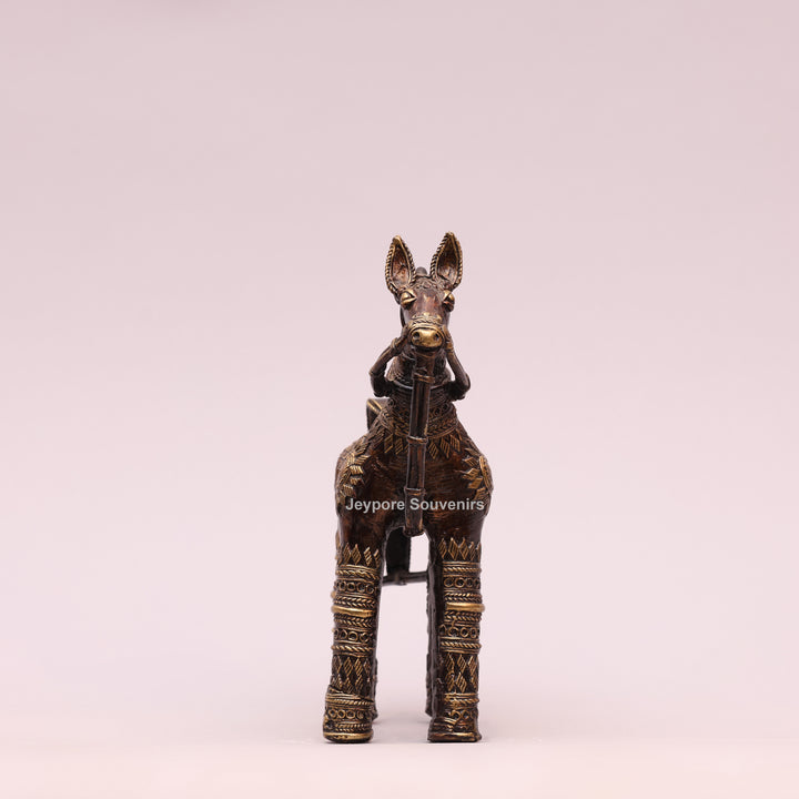 Handcrafted Decorative Horse Brass statue | Dhokra Art