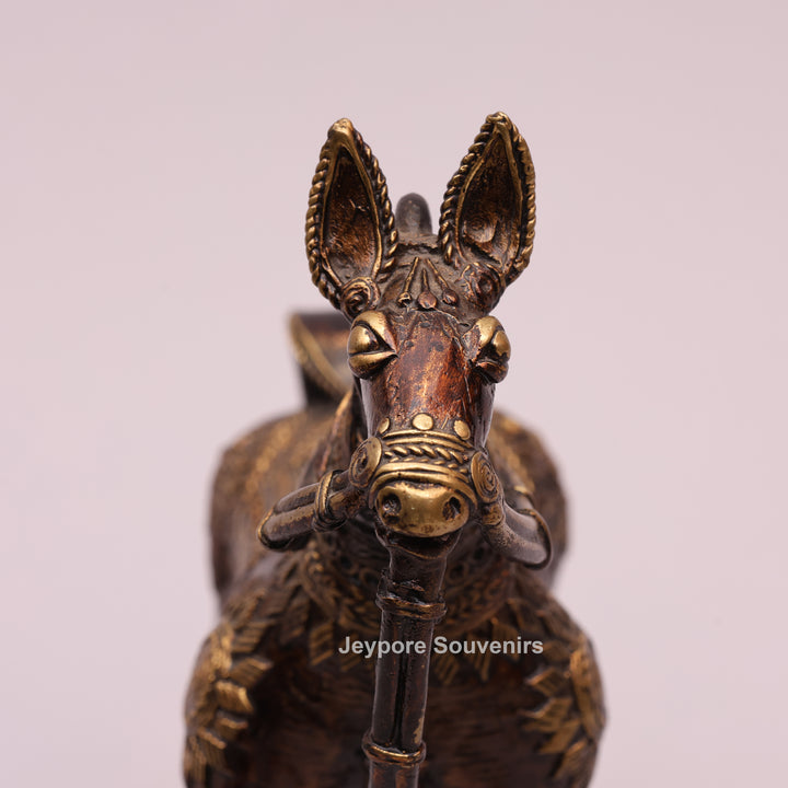Handcrafted Decorative Horse Brass statue | Dhokra Art