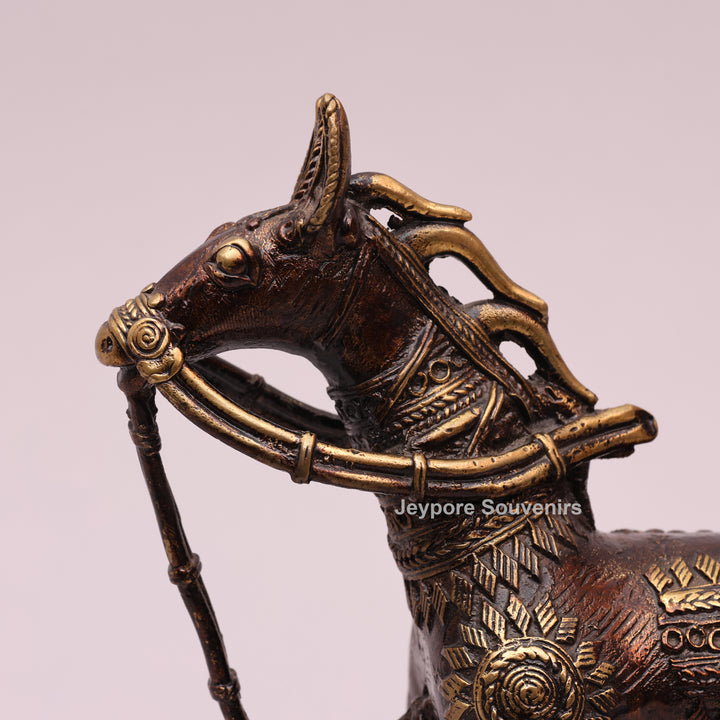 Handcrafted Decorative Horse Brass statue | Dhokra Art
