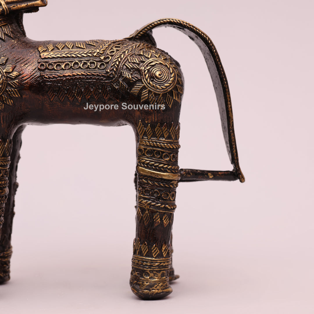 Handcrafted Decorative Horse Brass statue | Dhokra Art
