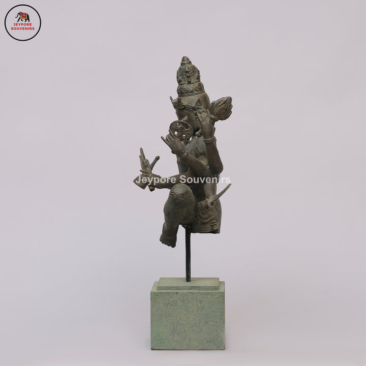 Handcrafted Bronze Dancing Lord Shiva Sculpture on Display Base
