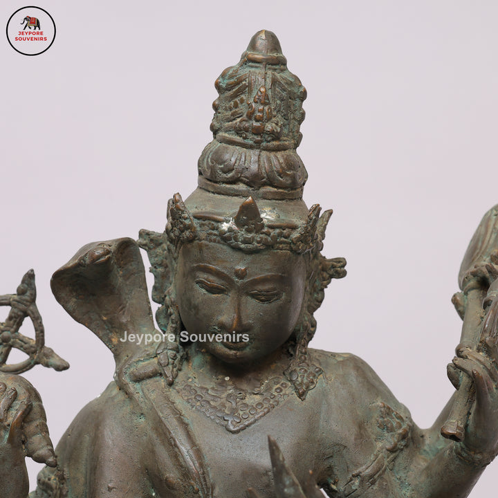 Handcrafted Bronze Dancing Lord Shiva Sculpture on Display Base