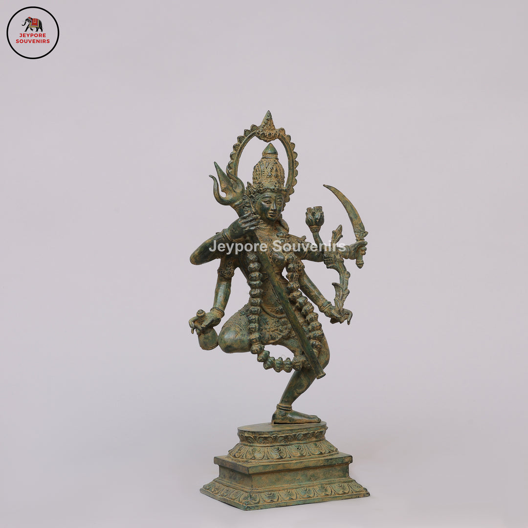 Antique Bronze Four-Armed Dancing Mahakali Sculpture