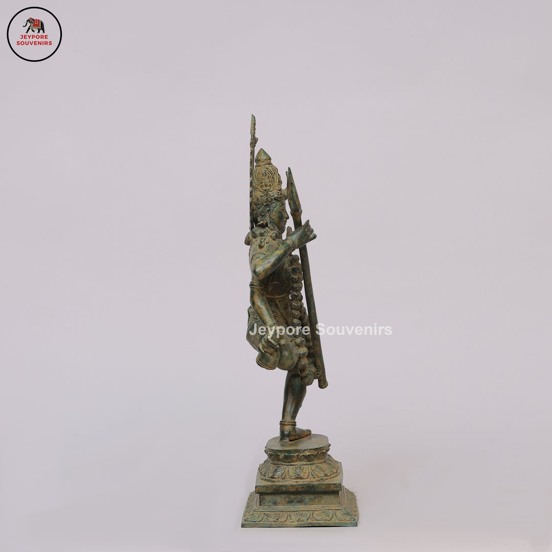 Antique Bronze Four-Armed Dancing Mahakali Sculpture