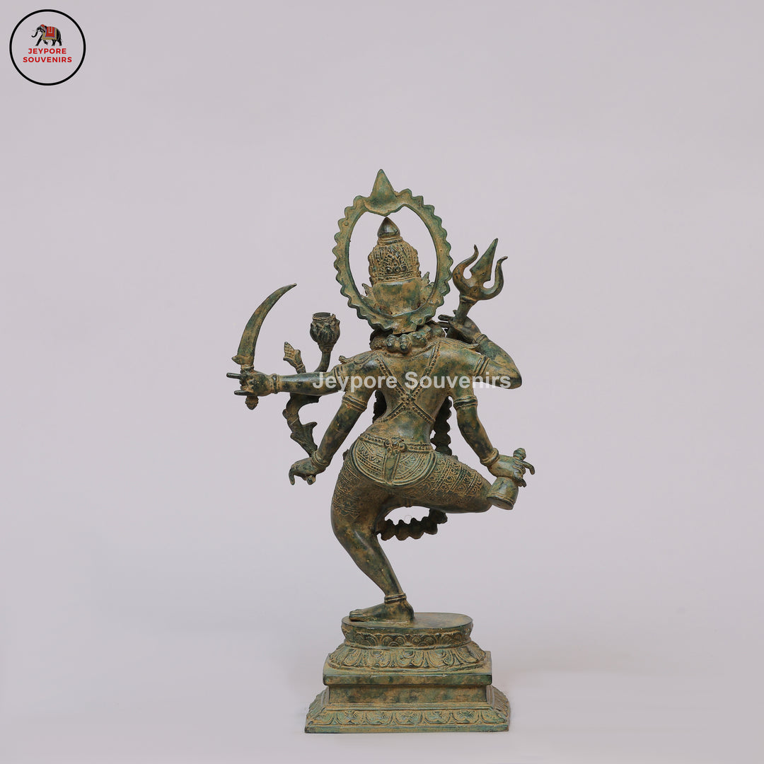 Antique Bronze Four-Armed Dancing Mahakali Sculpture