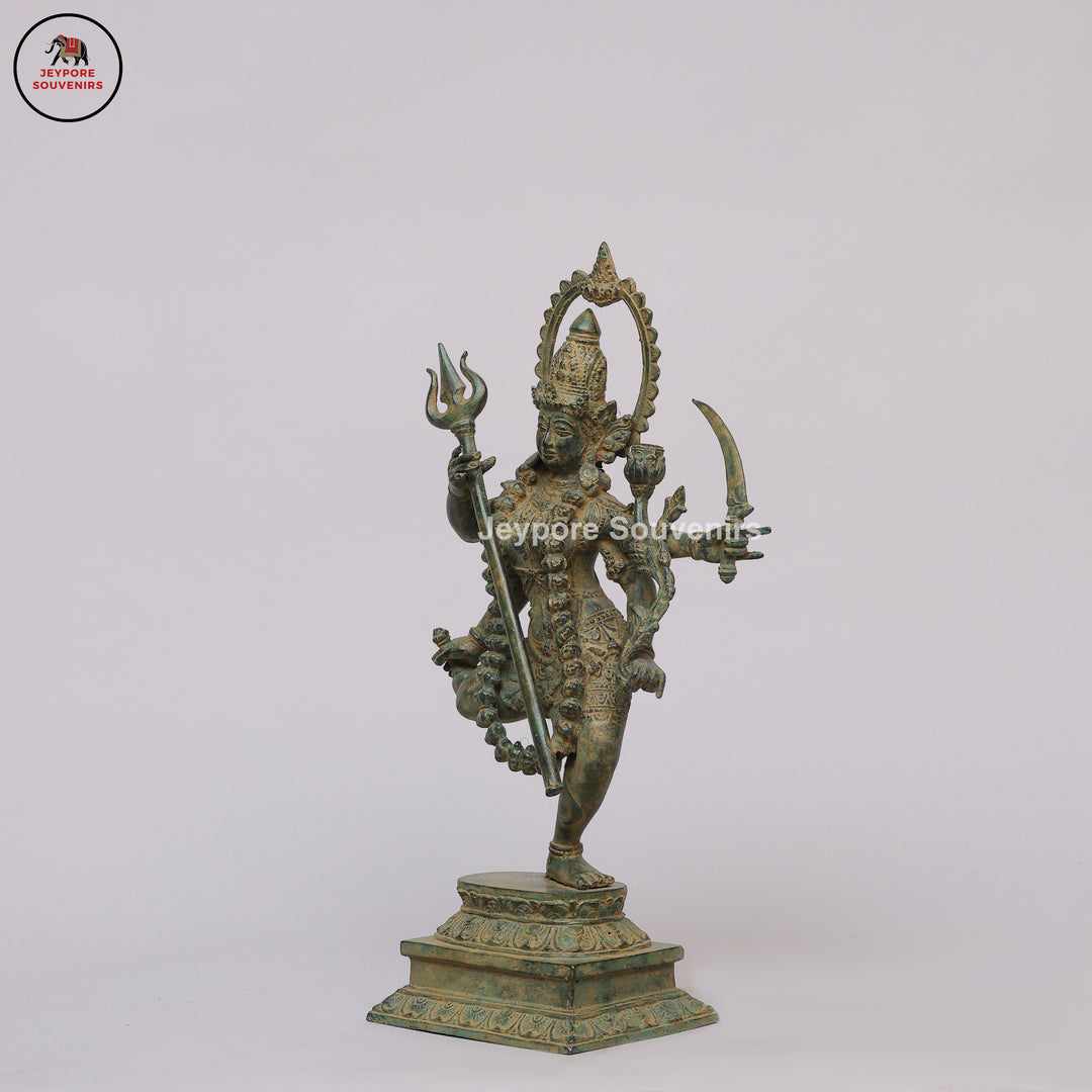 Antique Bronze Four-Armed Dancing Mahakali Sculpture