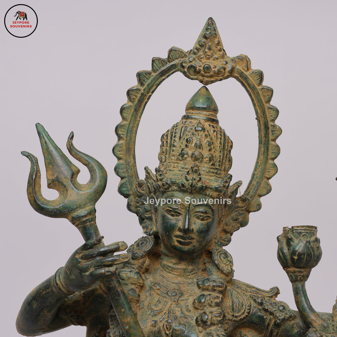 Antique Bronze Four-Armed Dancing Mahakali Sculpture