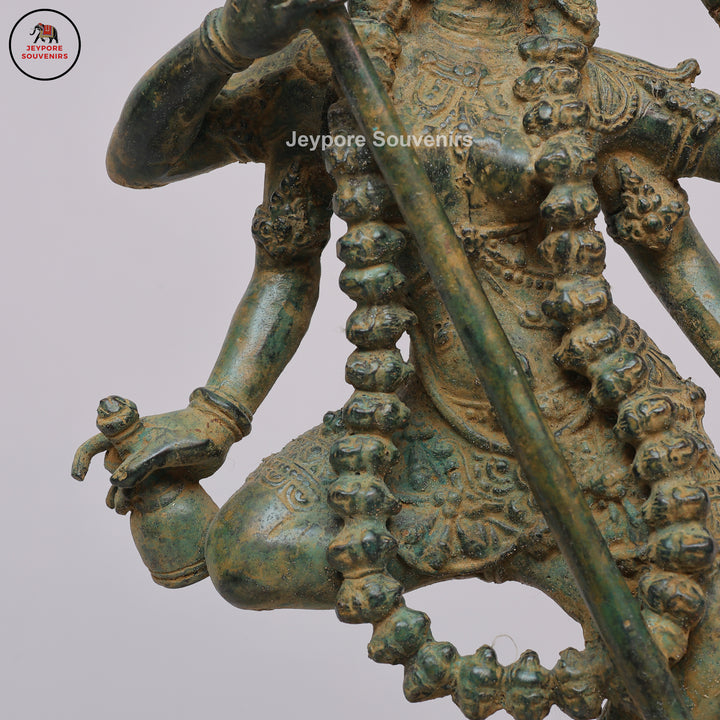 Antique Bronze Four-Armed Dancing Mahakali Sculpture