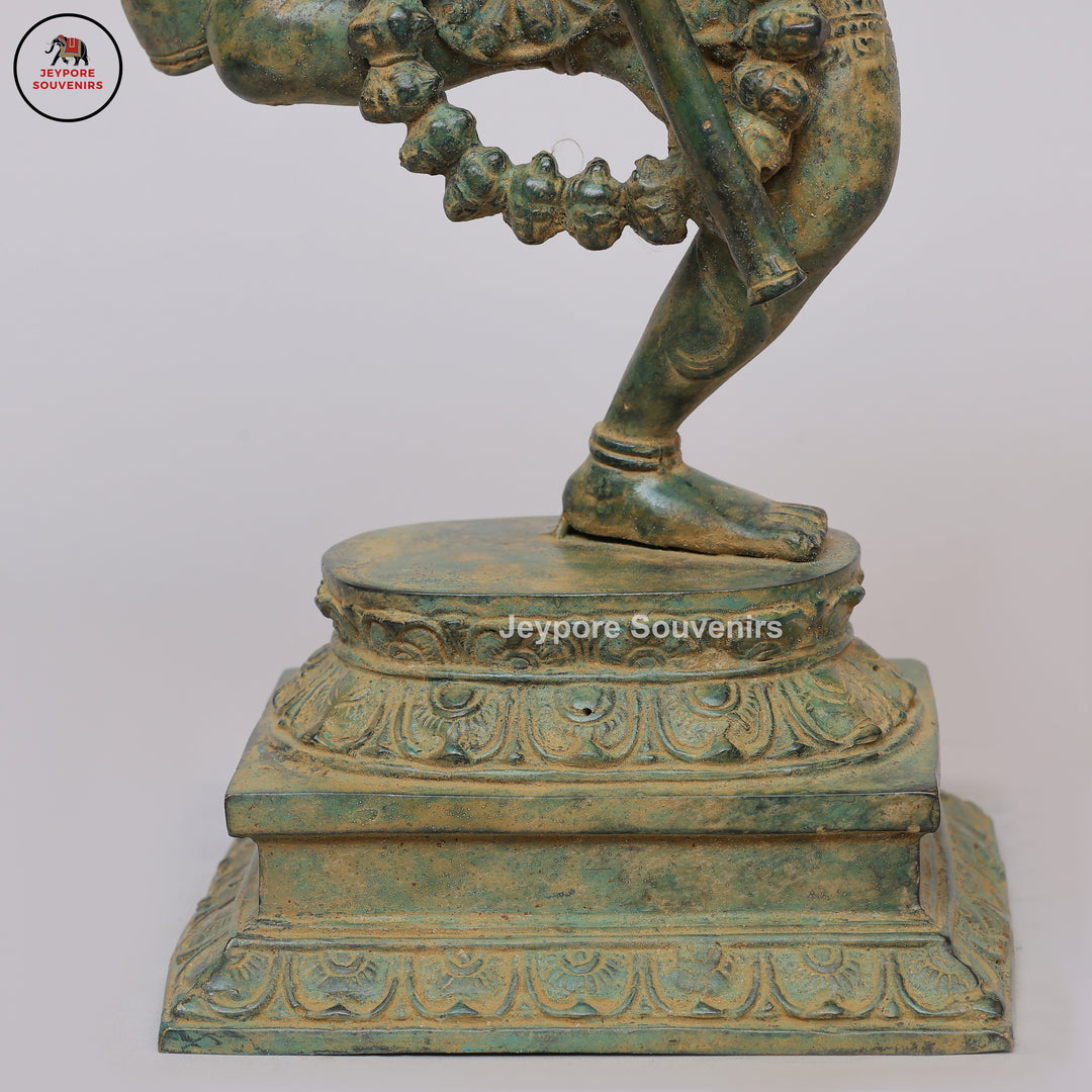Antique Bronze Four-Armed Dancing Mahakali Sculpture