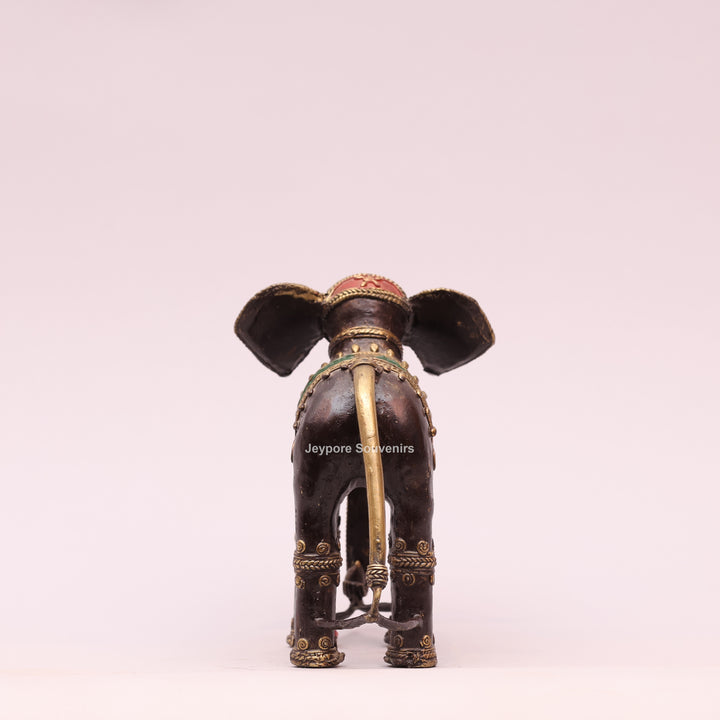 Handcrafted Brass Dhokra Elephant Sculpture