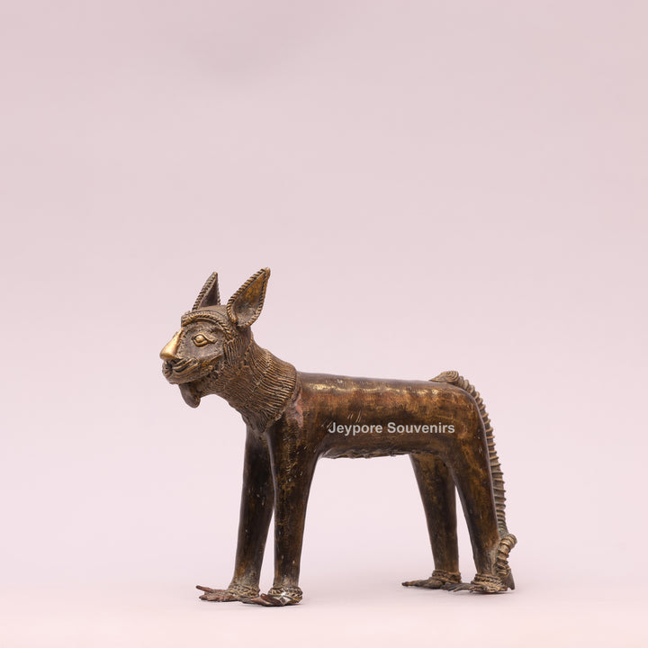 Handcrafted Dhokra Brass Animal Sculpture Traditional Indian Lost-Wax Art