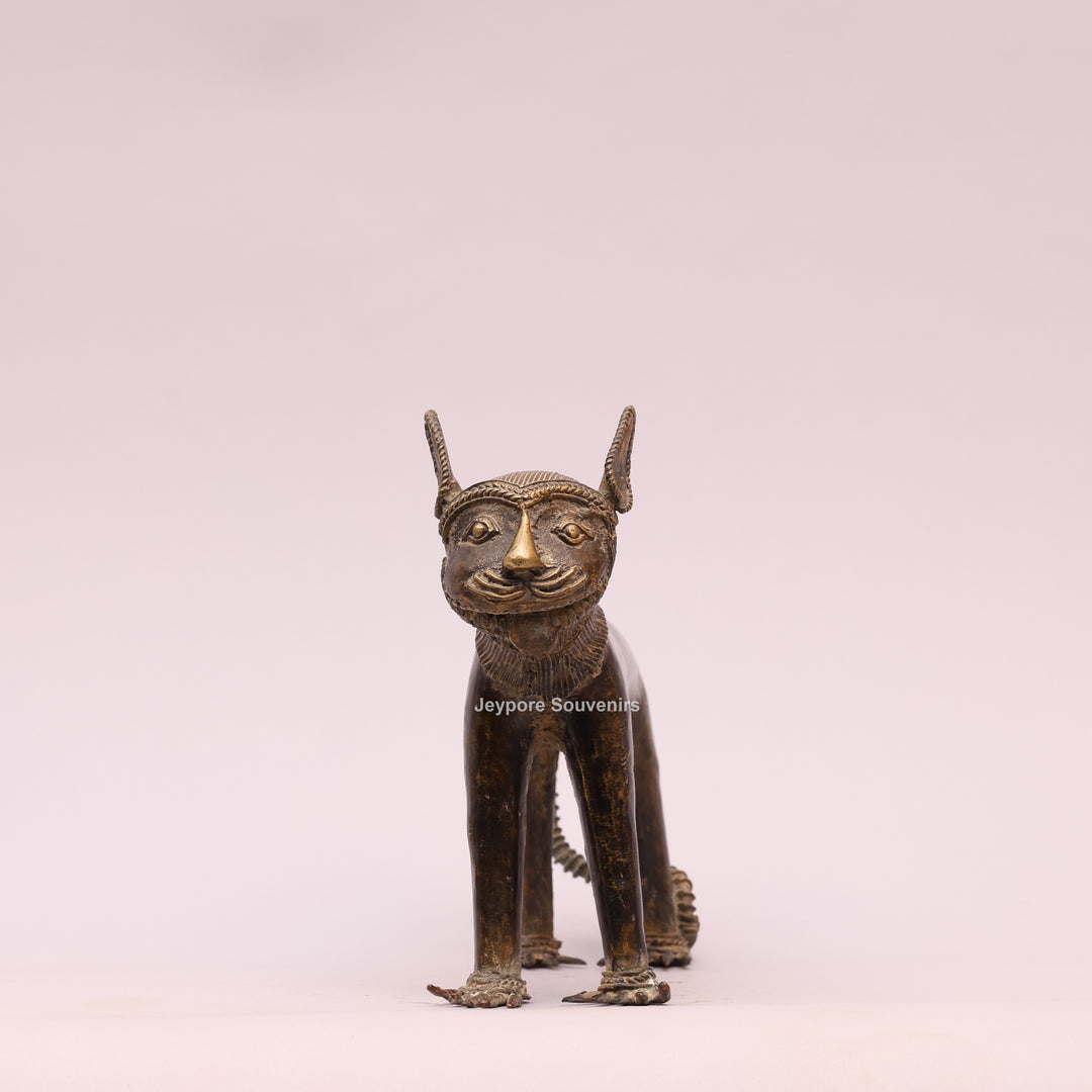 Handcrafted Dhokra Brass Animal Sculpture Traditional Indian Lost-Wax Art