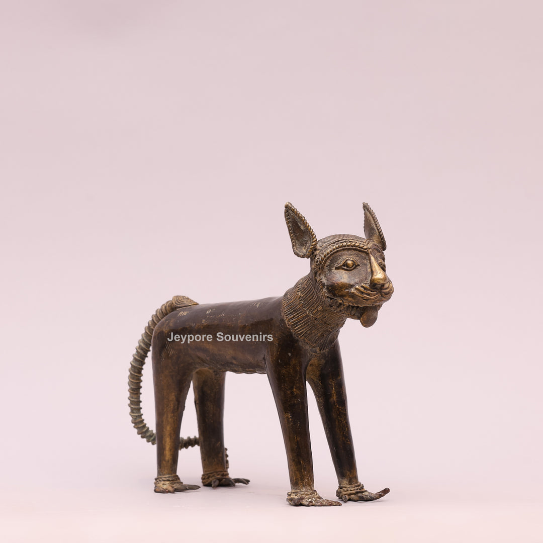 Handcrafted Dhokra Brass Animal Sculpture Traditional Indian Lost-Wax Art