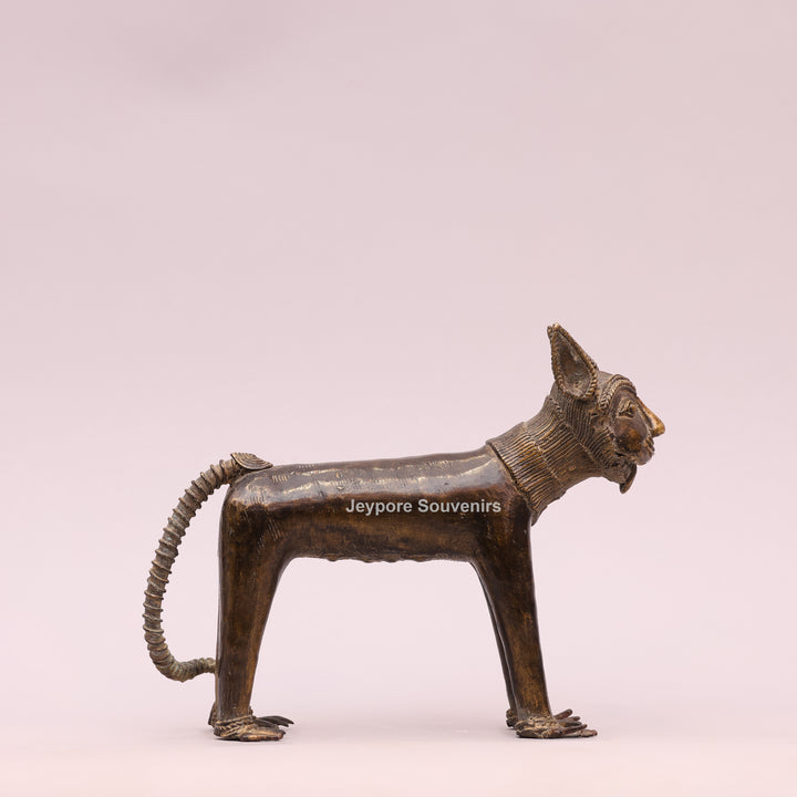 Handcrafted Dhokra Brass Animal Sculpture Traditional Indian Lost-Wax Art