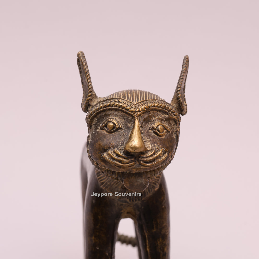 Handcrafted Dhokra Brass Animal Sculpture Traditional Indian Lost-Wax Art