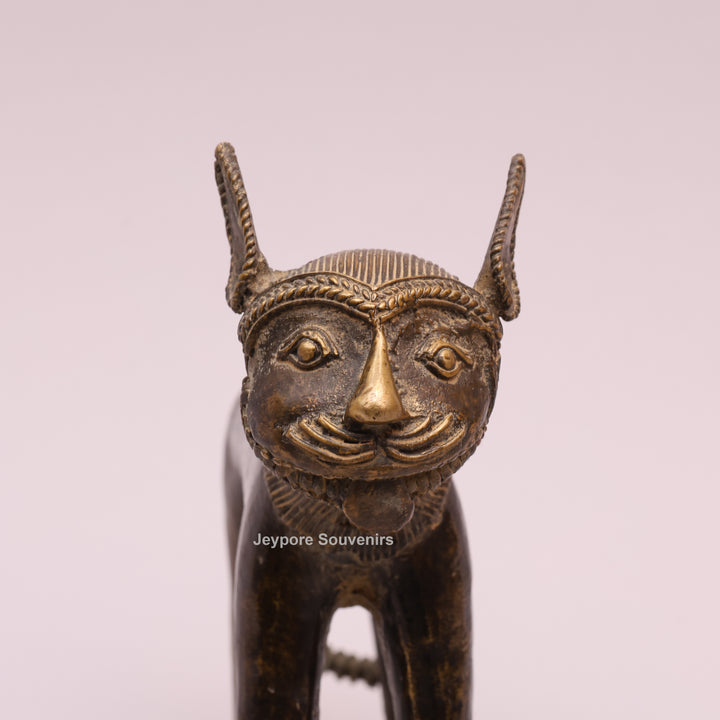 Handcrafted Dhokra Brass Animal Sculpture Traditional Indian Lost-Wax Art