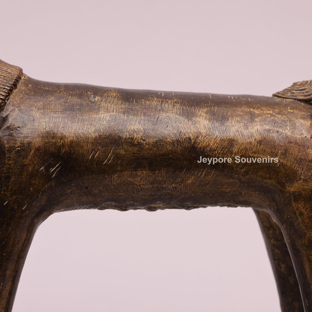 Handcrafted Dhokra Brass Animal Sculpture Traditional Indian Lost-Wax Art
