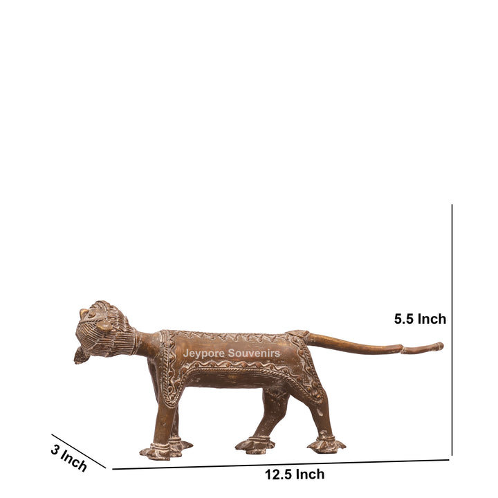 Handcrafted Antique Gold Brass Animal Sculpture
