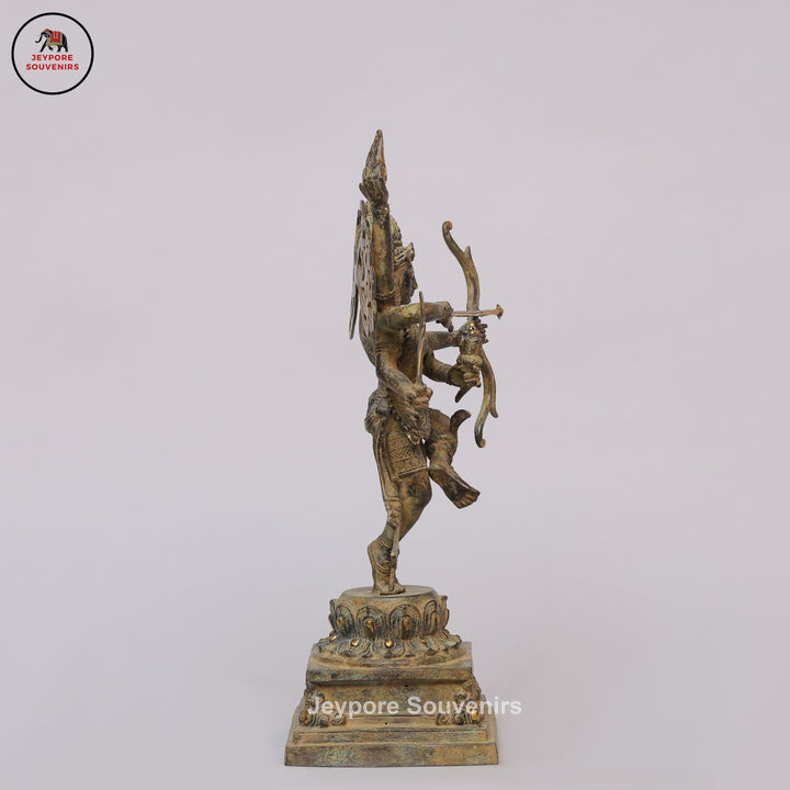Handcrafted Indonesian-Style Multi-Armed Divine Warrior Bronze Statue